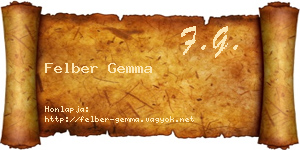 Felber Gemma névjegykártya